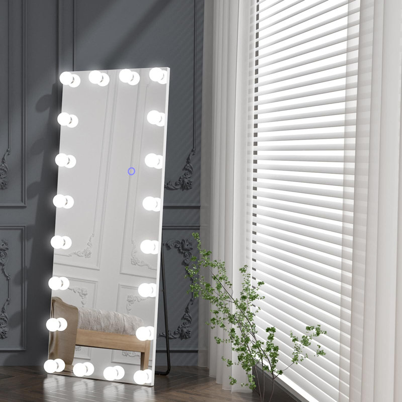 Miroir de plancher à ampoule, 63 po x 16 po