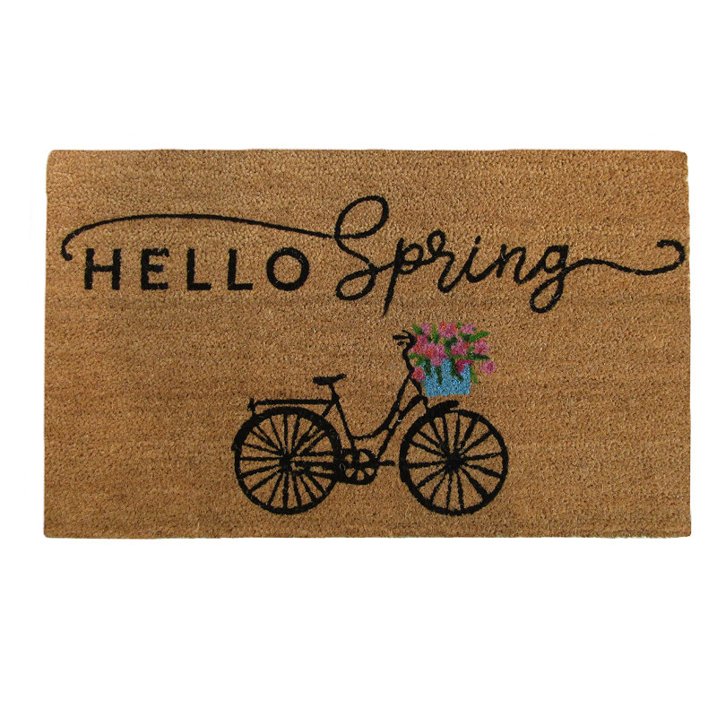 Coco 30 po x 18 po hello spring vélo tapis d’extérieur antidérapant pour l’intérieur Kunkel
