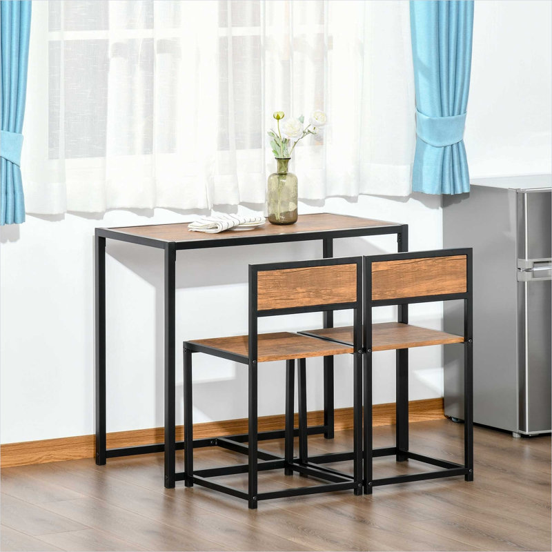 Ensemble de table de salle à manger 3 pièces pour 2 personnes, table de cuisine et chaises, ensembles de salle à manger pour petits espaces