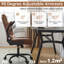 Fauteuil de bureau ergonomique en cuir pour le bureau à domicile, fauteuil de bureau pivotant avec roulettes et accoudoirs rabattables, petit fauteuil de jeu avec fonction berçante réglable, brun-2022489244