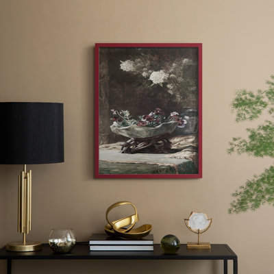 Vintage Floral Print CVIII Framed Print - Solid Wood