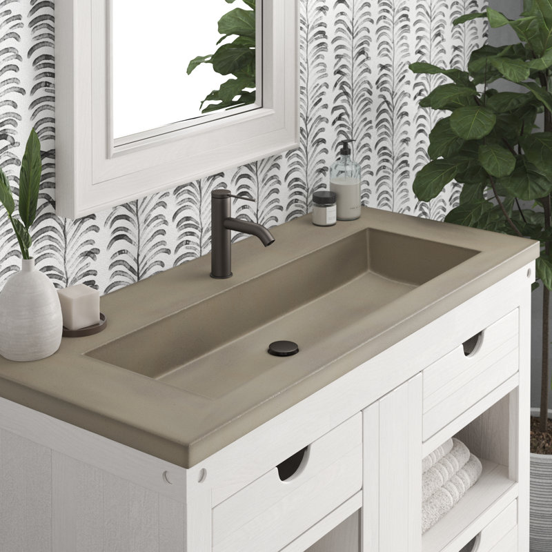 48" Capistrano Vanity Top With Integral Sink, Earth, Single