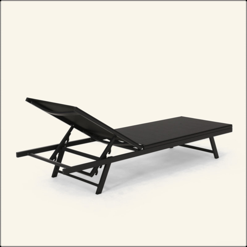 Versatile Outdoor Chaise Lounge For Ultimate Relaxation And Style, 2Pcs, Black, 2