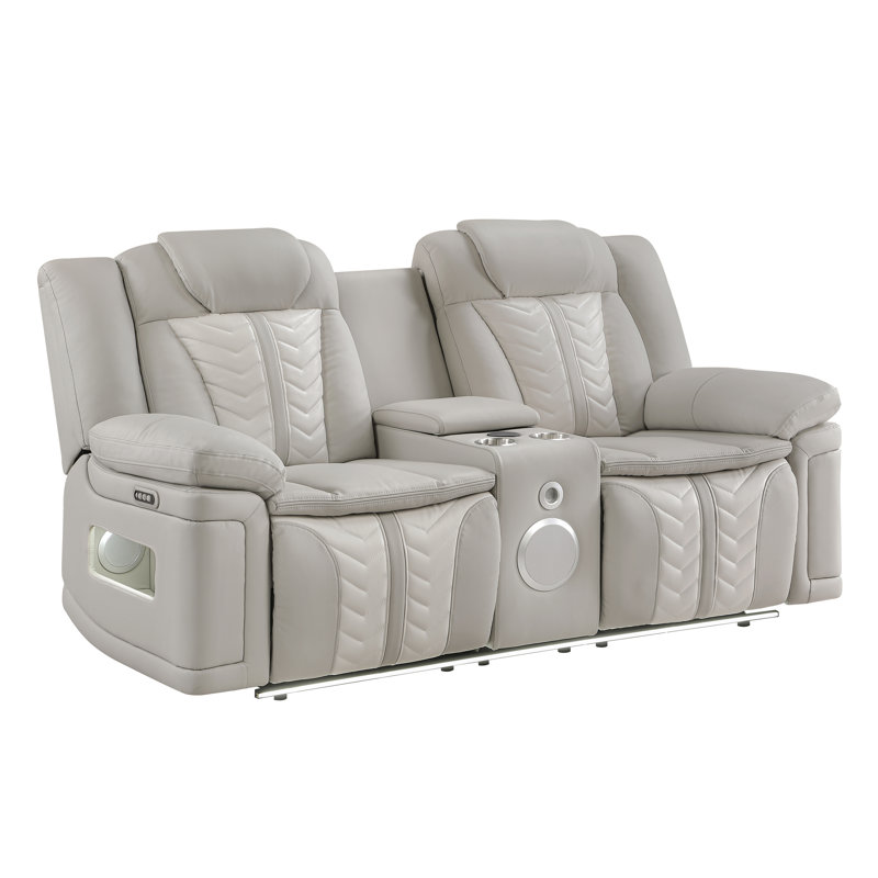Causeuse Fuhrman en gris et glace, Gray/Ice