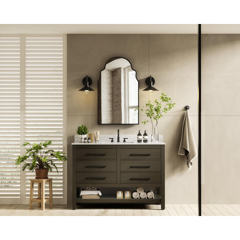 48 inch Single Bathroom Vanity_Modern_VF60548-BS, Mocha Brown