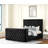 Tufted and Upholstered King Bed made with wood