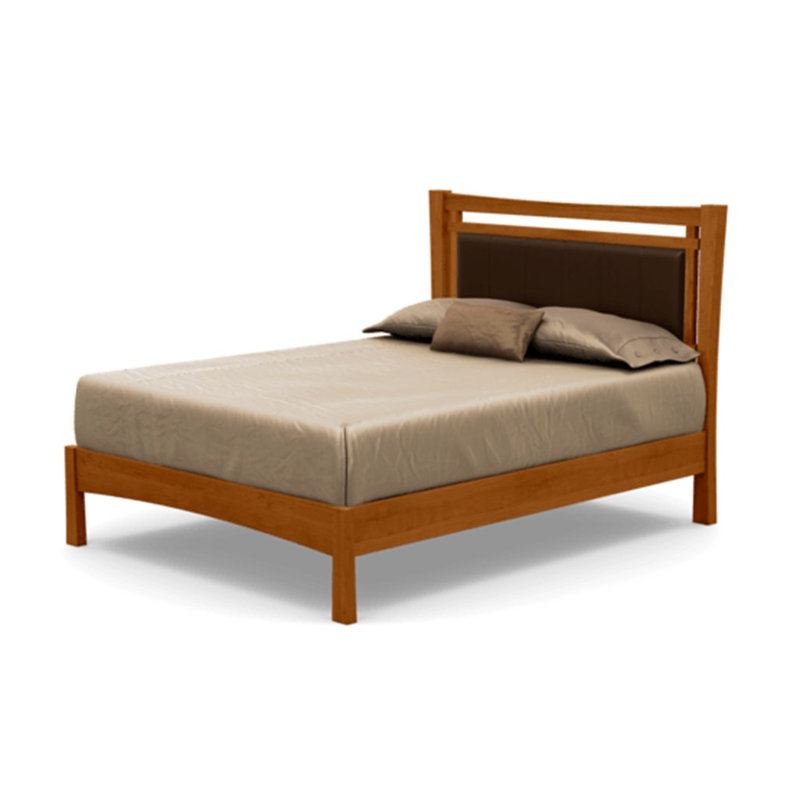 Monterey Upholstered Bed, Natural Cherry, King, Coffee