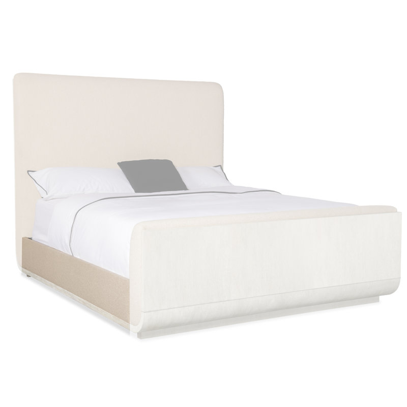 Modern Mood Upholstered Standard Bed, California King, Dark Wood/Mink/Inverness Natural