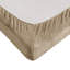 Drap simple taupe - 100% pour un espace de sommeil confortable, brossé des deux côtés, livré avec un drap plat, des draps-housses et une taie d'oreiller, des matelas élastiques de 16 po, 3 pièces lavables à la machine dans un ton doux