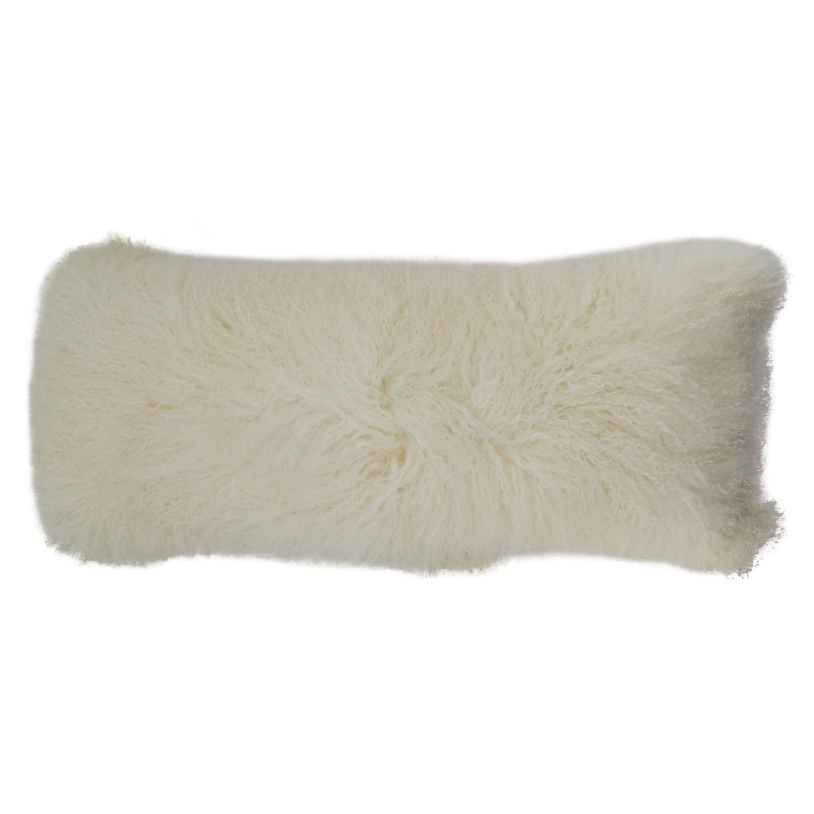 Iyana Wool Lumbar Throw Pillow, Ivory, 14"H x 36"W