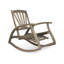 Chaise berçante d'extérieur en bois d'acacia avec panneau de pied rétractable, chaise berçante de patio à bascule