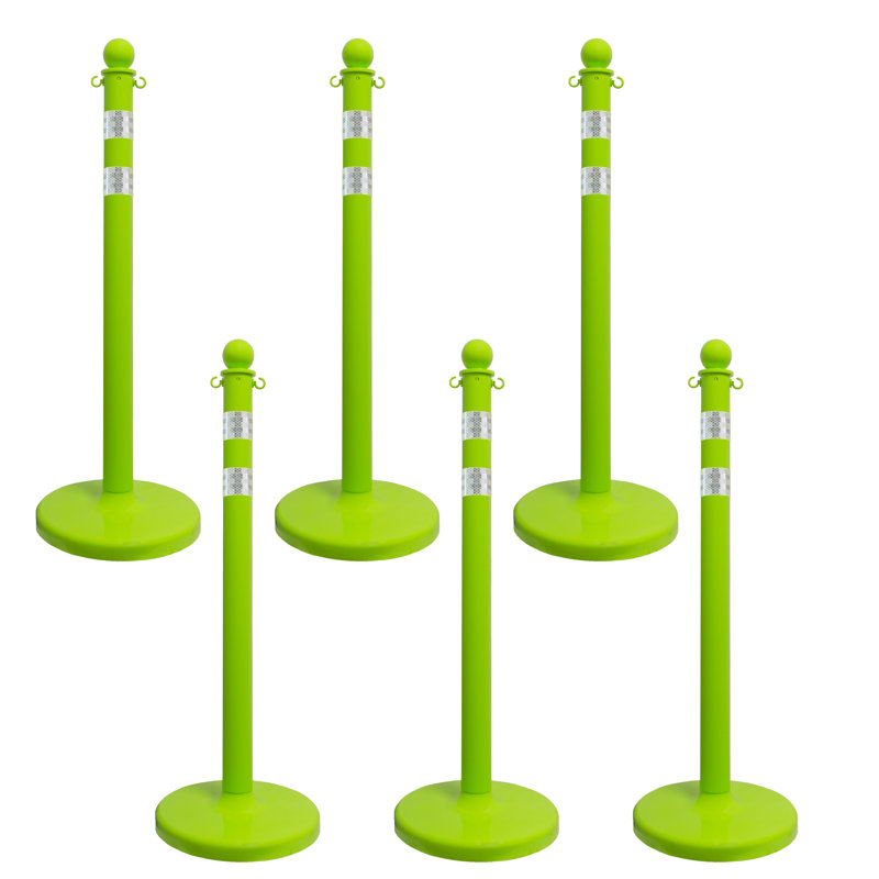 Poteau Mr. Chain avec rayures réfléchissantes, Vert