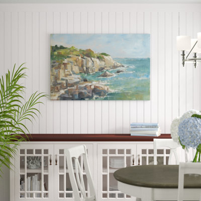 Impasto Ocean View I by Ethan Harper - Wrapped Canvas Painting Print