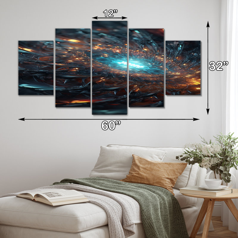 Interstellar Infinity Matrix - Space Wall Art Living Room - 5 Panels