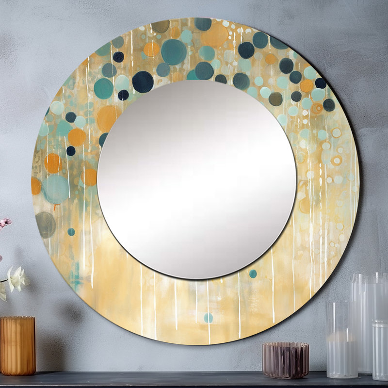 I'll Take It Under Consideration VIII - Minimalism Round Mirror 36 Inch, 36" x 36"