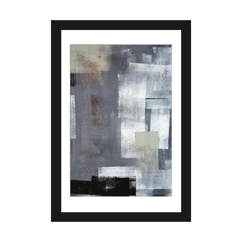 " Stack It Up " by CarolLynn Tice, 24" H x 16" W x 1" D, Black Framed Fine Art Paper, White