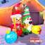 Gnomes simples avec décoration gonflable et boule de neige