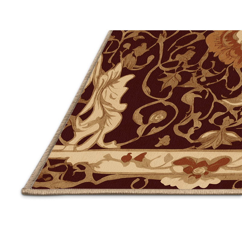 Tapis opulent à volutes, Rectangulaire 2 pi x 3 pi