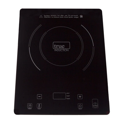 True Induction TI-1B 12-inch Single Burner Black Ceramic-Glass Induction Cooktop 1750W 858UL Cert.