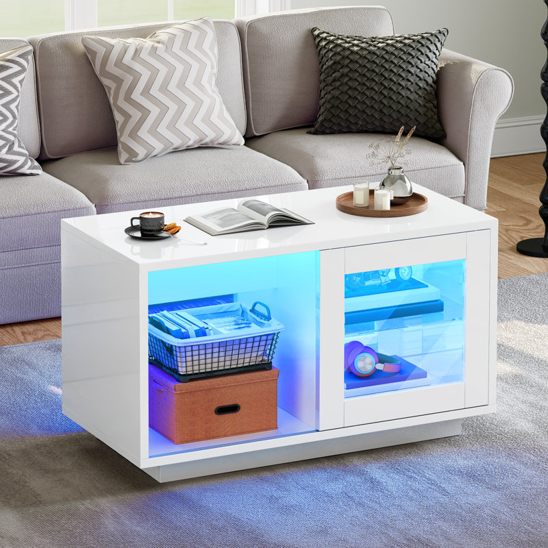 Pedestal Coffee Table with Storage