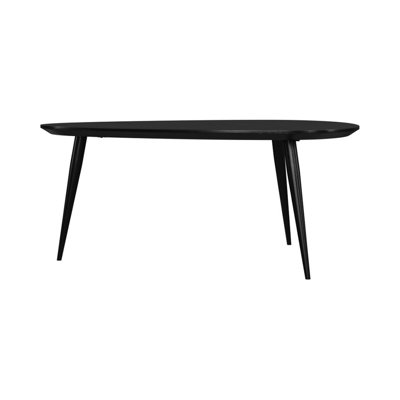 Table basse triangulaire en bois massif, noir