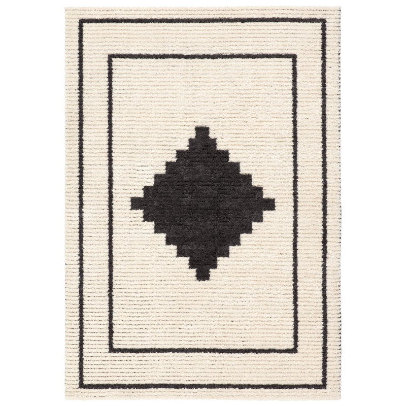 Tapis marocain tissé à la main Evelet, Rectangle 6 pi x 9 pi