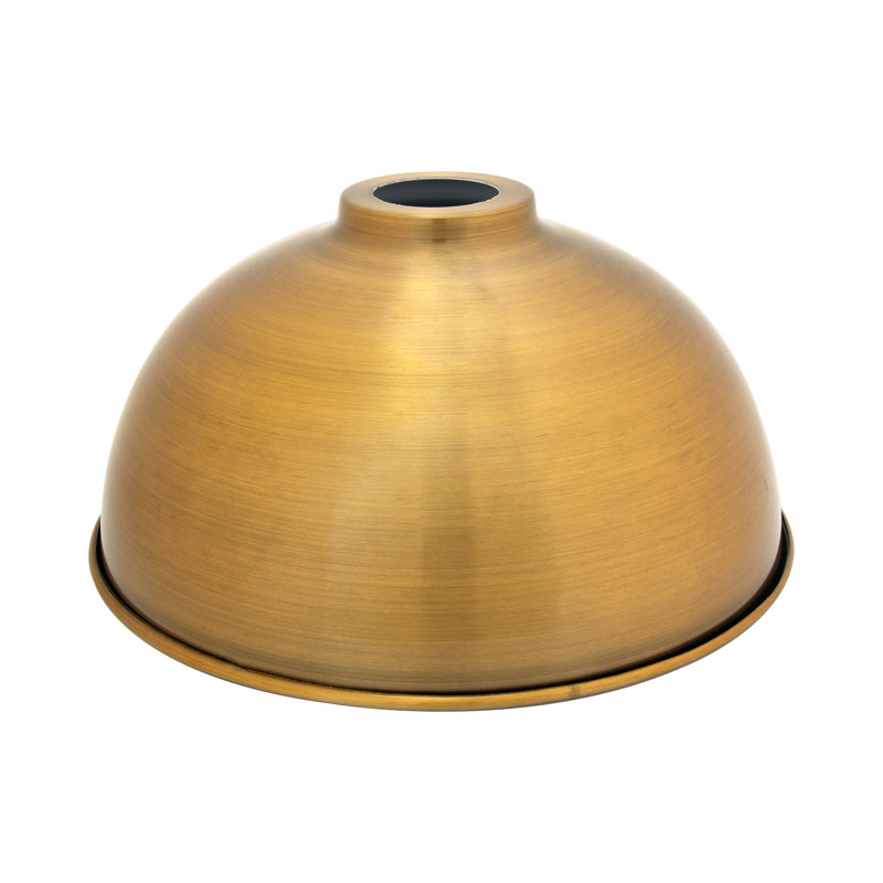 25cm H Metal Bowl Lamp Shade ( Clip On ), Brushed Bronze