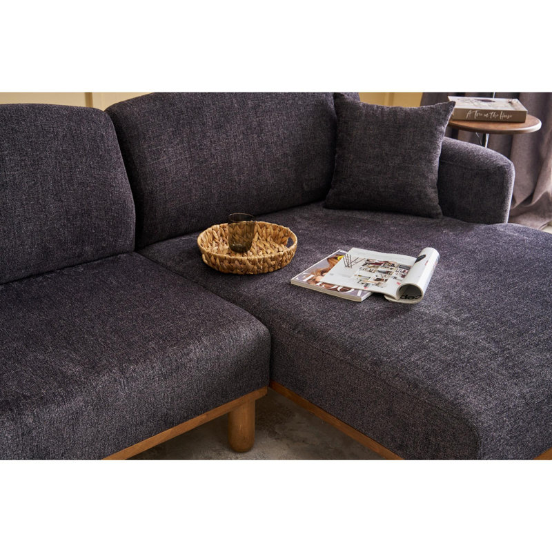 Corner Sofa, Anthracite, Right Hand Facing