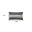 Housse de coussin lombaire à rayures noires et blanches