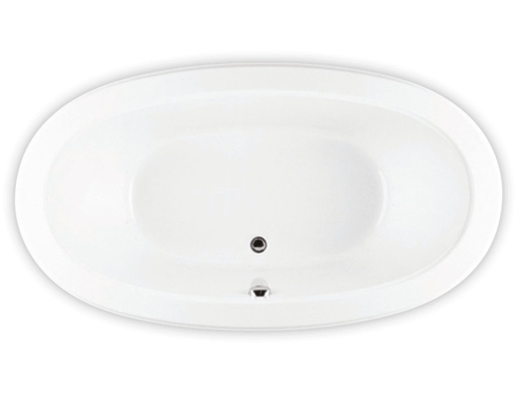 Balneo 66'' L Freestanding Soaking Bathtub, Back