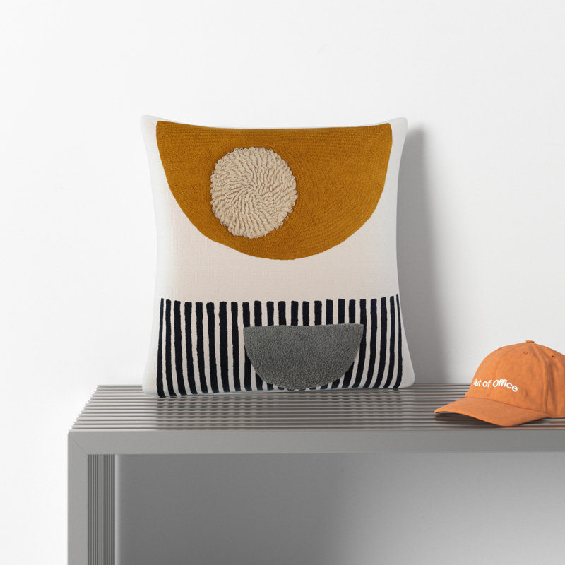 Fulbourn Square Cotton Pillow Cover & Insert, Polyester/Polyfill