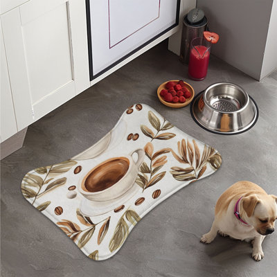 Latte Wash - 1 Piece Bone Shape Feeding Mat