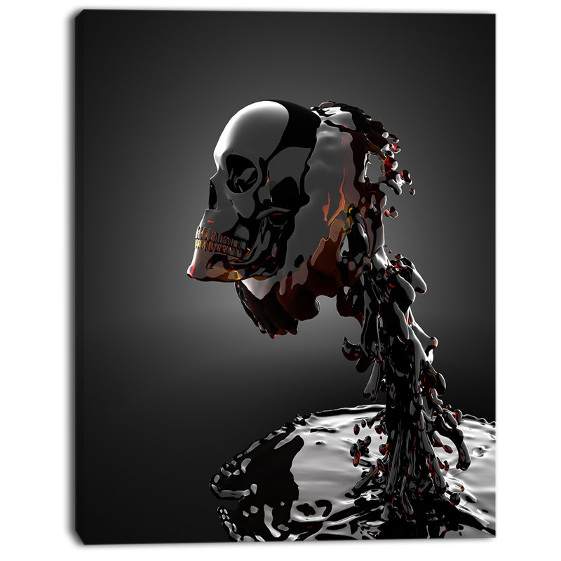 «Skull in Liquide», impression sur toile tendue, H 40 po x l 30 po x P 1 po