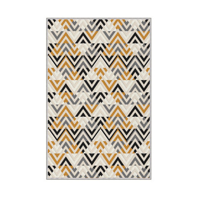 Premium Hall Carpet, 2.6 x 4.9 Feet, 100% Polyester, 650 gr/m² | Antibacterial, Non-Slip PVC Dot Underside, 0.3 in Pile Height | Machine Washable, 3D Digital Print, Durable & Stylish for Home Décor