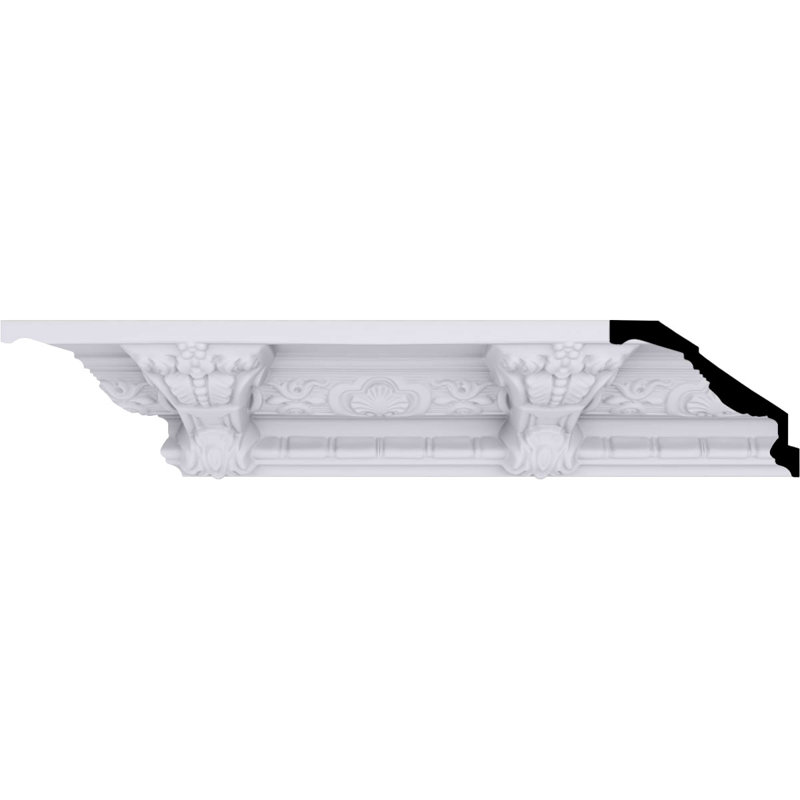 Moulure à couronne Monique H 5 1/4 po x P 6 1/4 po x F 8 1/4 po x L 94 1/2 po