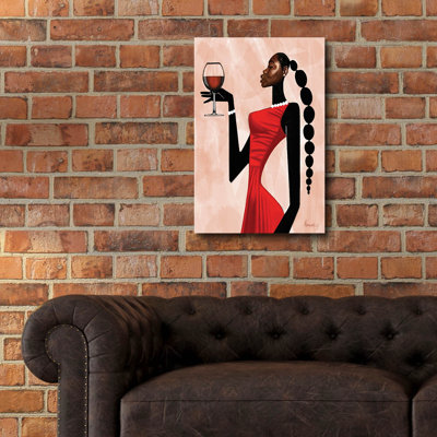  'Toast Woman' by Manasseh Johnson Sr Acrylic Glass Wall Art, 16" x 24"