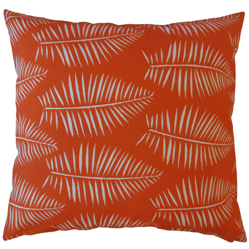 Coussin Xuan, 18 po x 18 po, Orange, Coussin décoratif
