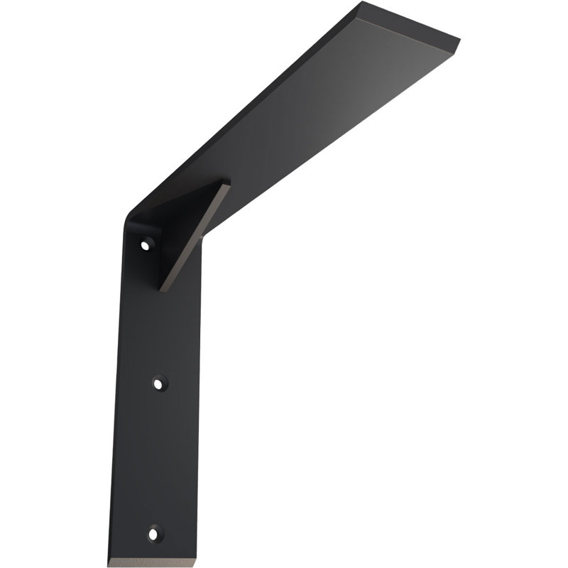 Countertop Support Steel Heavy Duty Bracket with Gusset, 10" H x 2.5" W x 12" D