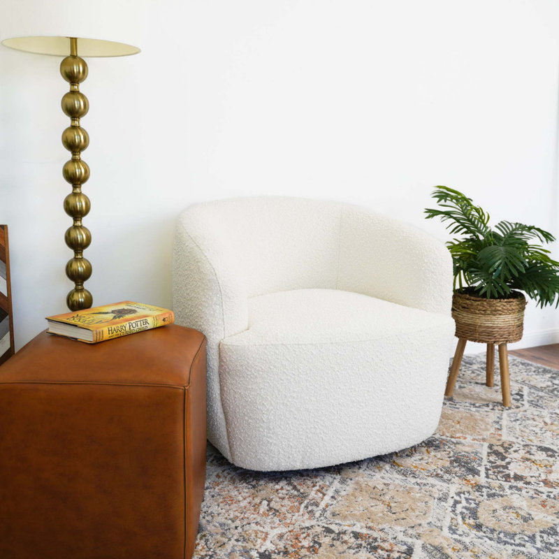 Mina Boucle Swivel Chair