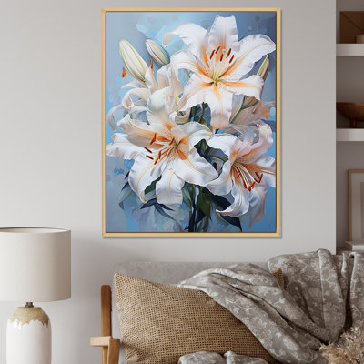 Beige et jaune Pure Lily Beauty Whispers II sur impression sur toile