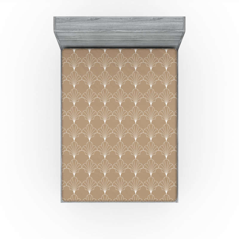  Ensemble de draps-housses pour chambre d'amis, Brun pâle / blanc, Très grand