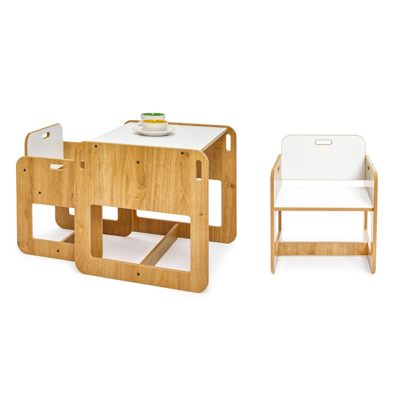 Dove Kids 3 Piece Rectangular Arts And Crafts Table and Chair Set