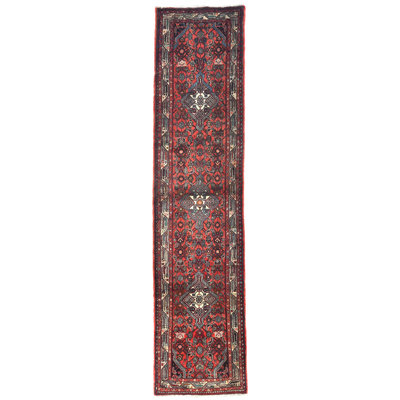One-of-a-Kind Red Tribal 3X10'5 Oriental Runner Rug