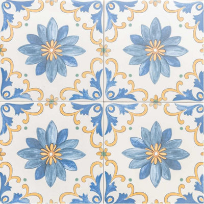 Monastery 8" x 8" Patterned Italian Porcelain Floor and Wall Tile