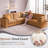 6 - Piece 120.8" Teddy Corner Sectional Sofa Modular Cloud Couch with Ottoman and Storage Side Table-122897455