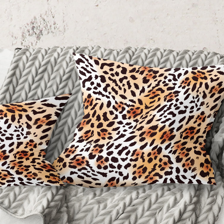 Leopard Pattern Pillow East Urban Home Color: Brown, Shape: Rectangular, Size: 12 x 20