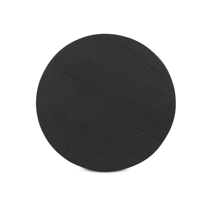 Rivi End Table-Dark Reclaimed, Black