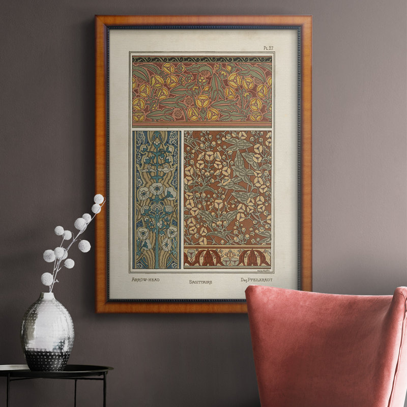 Toile encadrée de qualité supérieure Nouveau Decorative II - prête à être accrochée, L 18 po x H 27 po