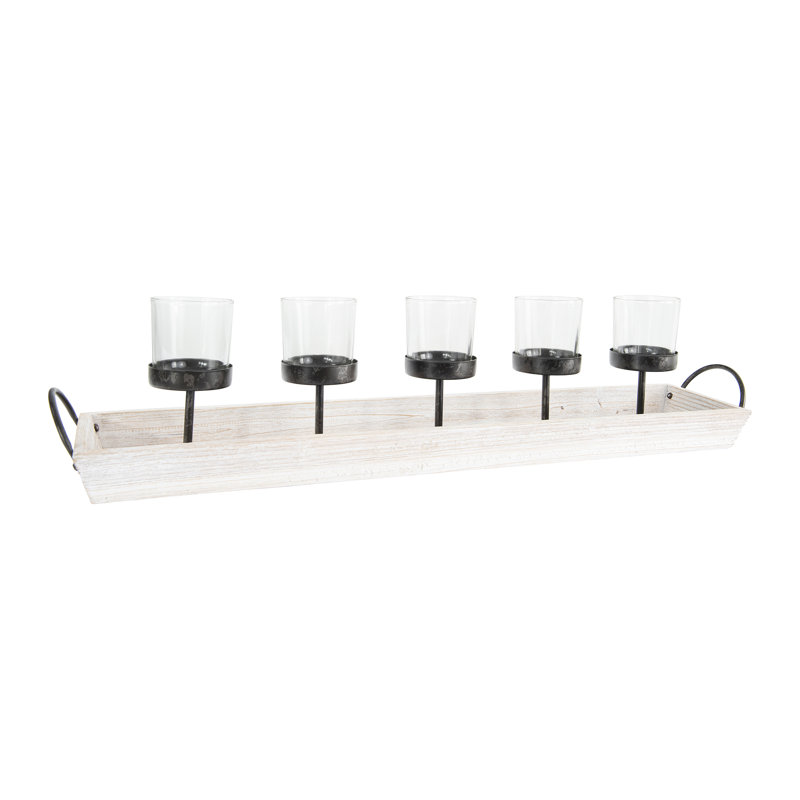 6 Piece Tabletop Votive Holder Set, Off-White