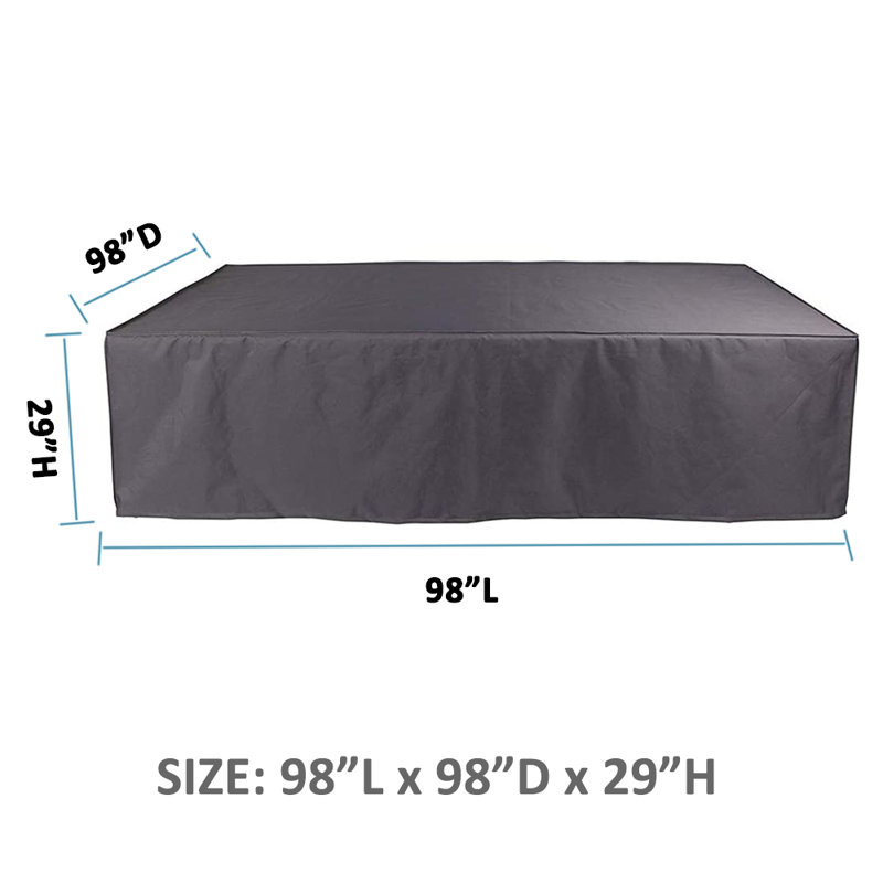 Housses d'extérieur imperméables pour meubles de patio, H 29 po x l 98 po x P 98 po